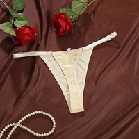 New Adjustable Girls G-Strings Pants Satin  Cotton Crotch T-Back Women's Sexy Thin Strap Bow Underwear Plus Size
