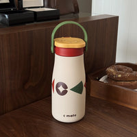 Large Capacity Stainless Steel Straw Cup Ceramic Inner Pot Insulated Cup Coffee Cup Portable Sports New Kettle for Outdoor Use