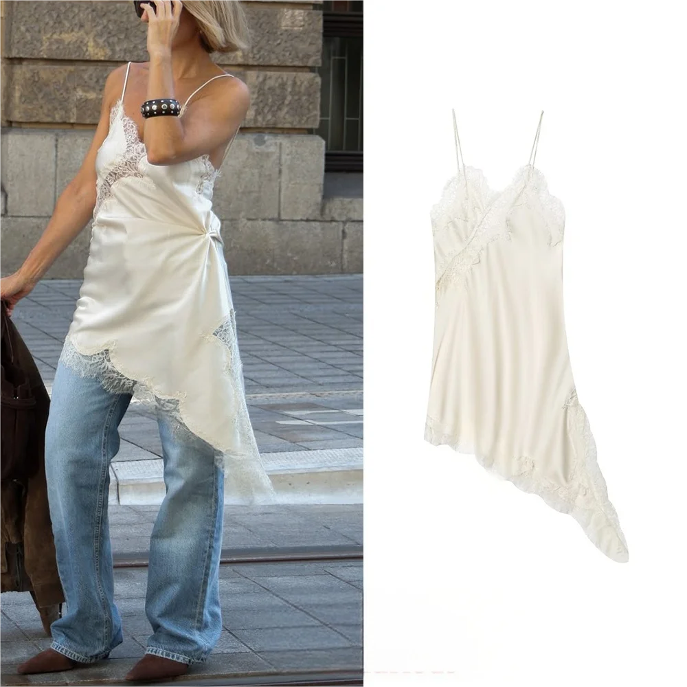 KONDALA Sexy Chic Black Lace Cami Tops Women V Neck Patchwork Sleeveless Y2K Girl Top Fashion 2025 Summer Fall Holiday Beach Top