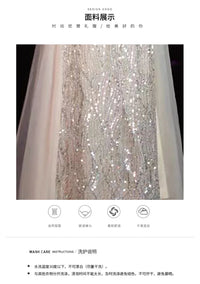 Evening Gown High-end Banquet Niche Light Luxury Host Steel Companion Conductor Choir Performance Costume Women's Long Dress WLF