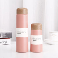 Small Stainless Steel Water Cup Cute Portable Insulation Cup Vacuum Flask Plastic Lids 250ml
