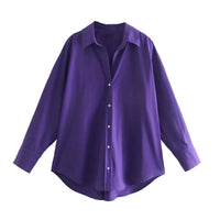 Women Shirt Multicolour Button Up Shirt Women Summer Long Sleeve Top Female Streetwear Oversize Shirts And Blouses