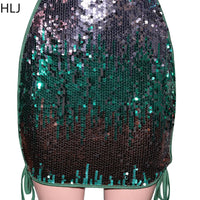 Sexy Sequin Deep V Party Nightclub Bodycon Mini Dresses Women Halter Side Bandage Slim Vestidos Fashion Print Backless Dress