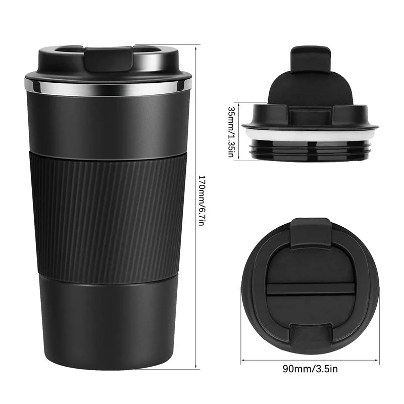 380ML/510ML Stainless Steel Coffee Cup Insulated Bottle Vacuum Flask with Lid Keep Drinks Hot or Cold Office Home Thermal Mug