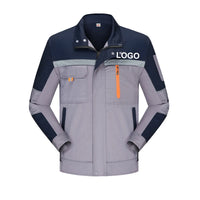 Mens Factory Work Shirt Uniform Long Sleeve Turn-Down Collar Workwear Motor Mechanic Repair Workshop Two-pocket T-shirts Tops