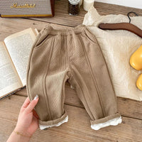 MILANCEL 2024 Spring Autumn Solid Kids Boys Straight Pants Fashion Children Clothing Trousers Brief Jeans for 1-6 Years