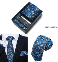 2025 New Design Fashion Brown Paisley Tie Handkerchief Cufflink Set For Men Necktie Clothing Accessories Birthday Present