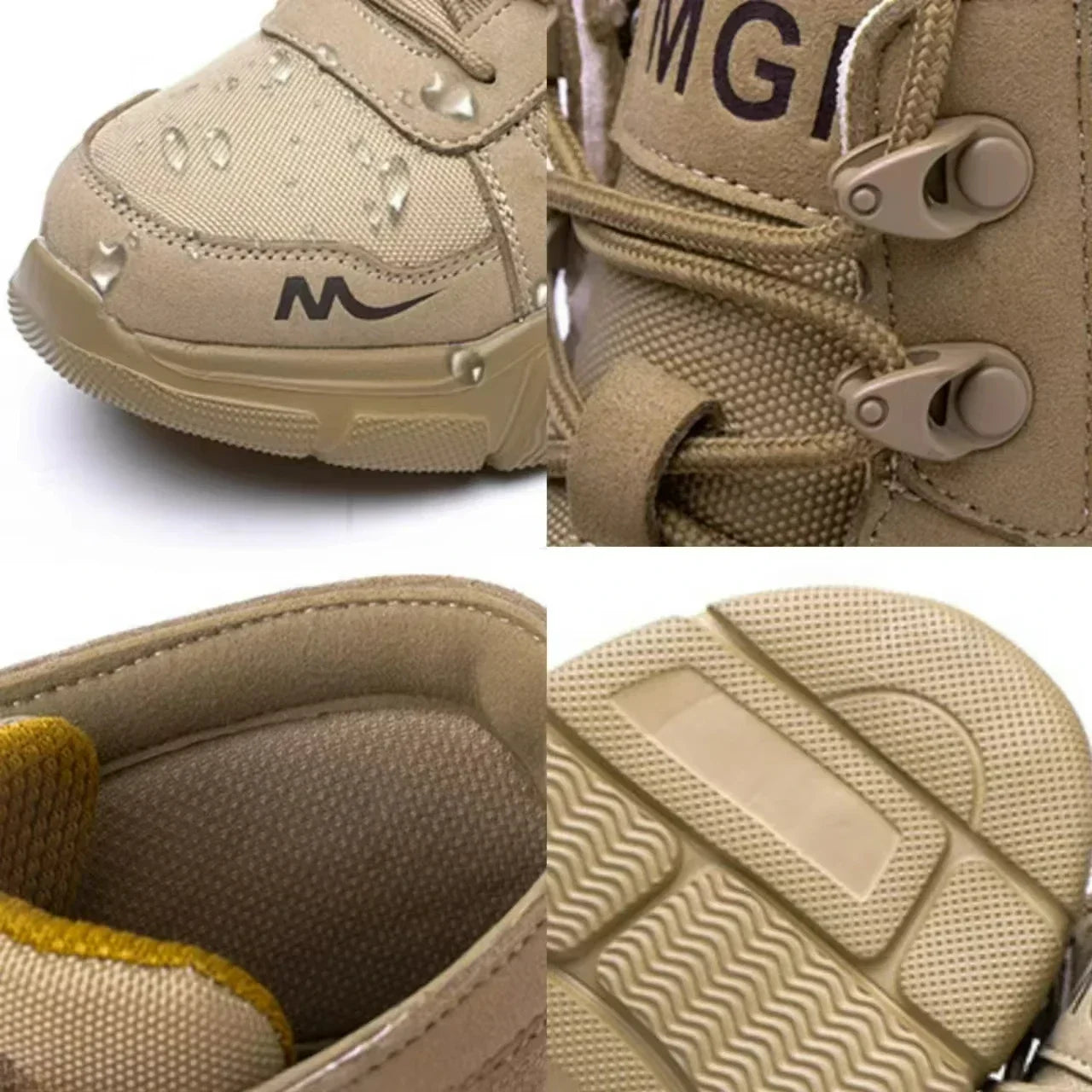 Work Boots Indestructible Men's Safety Shoes Steel Toe Shoes Anti-smashing Work Boots Protective Shoes Puncture-Proof Men Boots