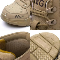 Work Boots Indestructible Men's Safety Shoes Steel Toe Shoes Anti-smashing Work Boots Protective Shoes Puncture-Proof Men Boots