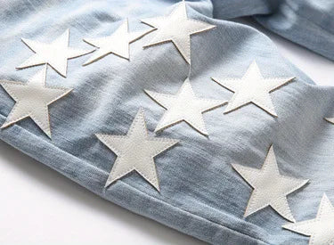 Men Straight Jean Denim Pants Jeans Loose Ankle Length Pant Pockets Casual Washed High Street Distressed Zipper Fly Spliced