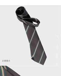 Men's Fashion Silk Tie 8cm Striped Novelty Necktie Blue Green Orange Color Ties For Men Floral Party Ties Wedding Business Gift