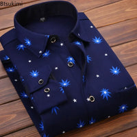 2025Men's Casual Warm Shirts Autumn Winter Long Sleeve Plaid Shirt Thick Warm Tops Men High Quality Soft Large Size Shirt Camisa