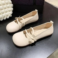 Shoes for Women Low Heel Elegant Wear Resistant Black Flowers Party Woman Flats Wholesale Chic On Sale Comfortable Non Slip 39