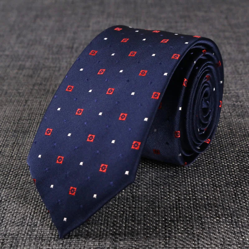 New Skinny 6CM Mens Necktie Slim Narrow Ties For Man Plaids Striped Paisley Jacquard Cravat Business Party Corbatas Neck Tie