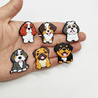 Cute Animals Dog Shoe Charms Pin for Crocs Accessories Charms Clogs Bubble Slides Shoe DIY Shoe Decoration Party Gift