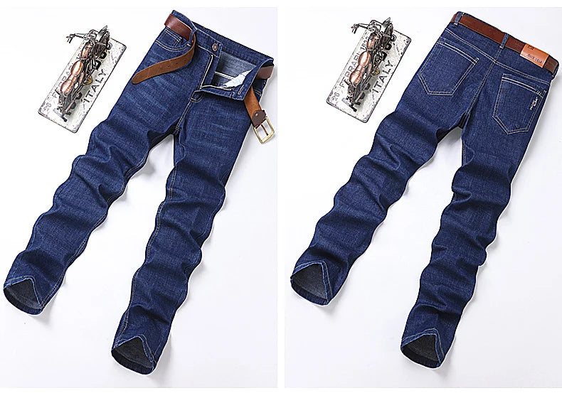 Men's Denim Jeans Thin Summer Straight Business Soft Fashion New High Quality Pants New Arrivals Dropship OL Work Trousers