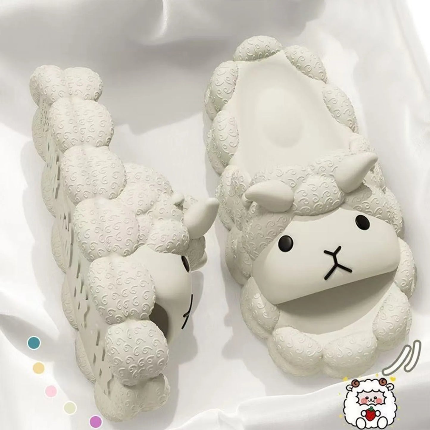 Sheep Slippers Cute Women Summer Soft Sole Indoor Outdoor Non Slip Cozy House Flip Flops Casual Comfortable Trendy couple Shoes