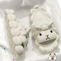 Sheep Slippers Cute Women Summer Soft Sole Indoor Outdoor Non Slip Cozy House Flip Flops Casual Comfortable Trendy couple Shoes