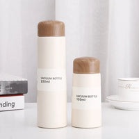 Small Stainless Steel Water Cup Cute Portable Insulation Cup Vacuum Flask Plastic Lids 250ml