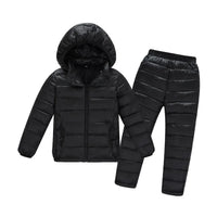 Winter Children Clothing Sets Baby Boy Warm Hooded Down Jackets Pants Clothing Sets Girls Boys Snowsuit Coats Ski Suit 2-12Y