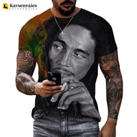 Bob Marley 3D Print T Shirt Men Women Fashion Casual Funny Shirt Harajuku Streetwear Cool Tops