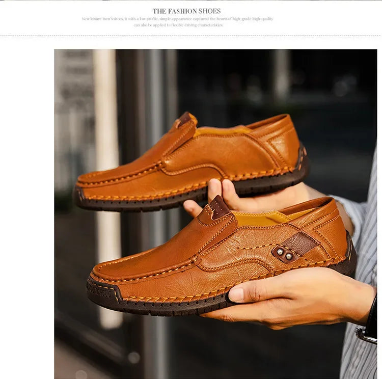 Mens Loafers Breathable Slip on Italian Driving Shoes Chaussure Homme Genuine Leather Men Handmade Casual Shoes