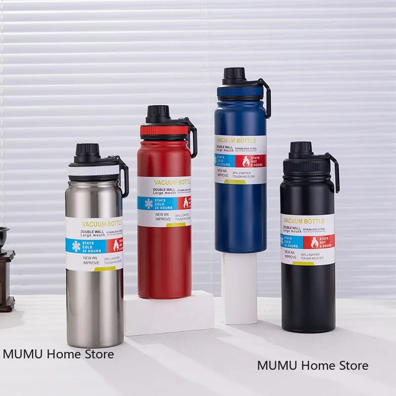 800ML/1000ML Thermos Bottle Stainless Steel Car Thermal Cup Keeps Cold and Heat Thermal Mug Sports Insulated Cup Vacuum Flask