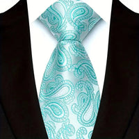 Luxury 8CM Mens Necktie Floral Paisley Classic Ties For Man Groom Jacquard Woven Neck Tie Business Wedding Party