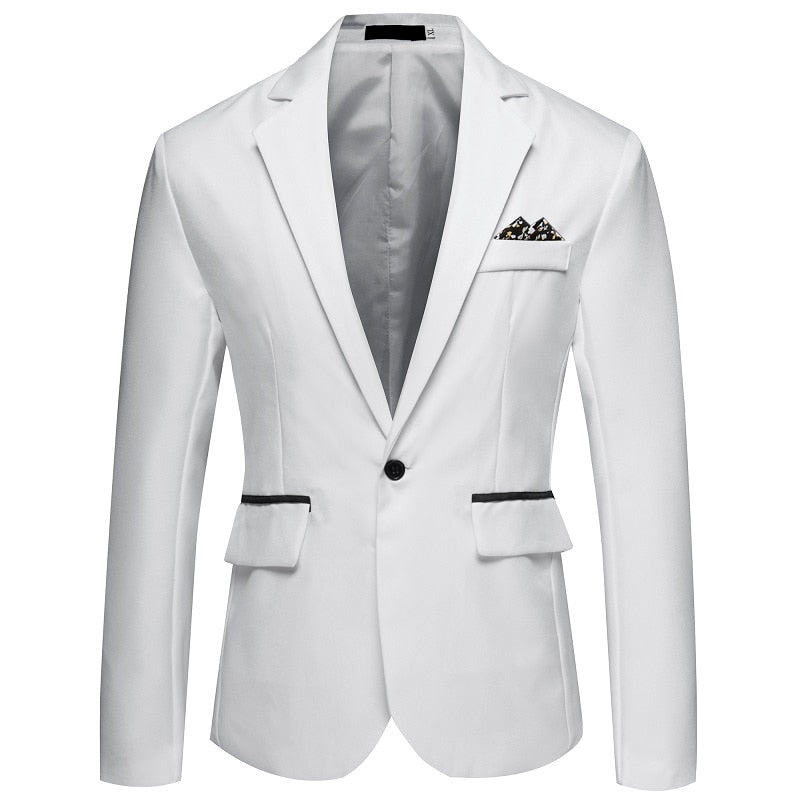 8 Colors ! Men&#39;s Suit Business Casual No Iron Single Row Single Button Blazer