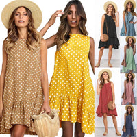 Jocoo Jolee Summer Chiffon Dress Women Polka Dot Ruffles Mini Dress Casual Beach Party Dress Street Short Sundress Vestidos