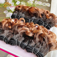 Blonde Bouncy Curly Bundles 100% Human Hair Bundles For Black Women Indian Short Curly Hair Bundles Colored 1B 27 30 99J