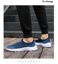 YRZL Lightweight Men Casual Shoes Breathable Slip on Male Casual Sneakers Anti-slip Men's Flats Outdoor Walking Shoes Size 39-46