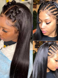 40 50 Inch 13x6 Bone Straight HD Transparent Lace Frontal Wig 250 Density Lace Front Human Hair Wigs 360 Full Lace Wig For Women