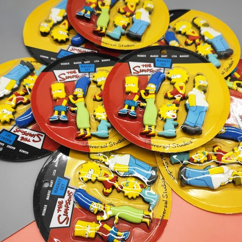 5pcs Anime The Simpsons Fridge Magnets Homer Bart PVC Refrigerator Magnet Kids Stationery Box Magnetic Sticker DIY Decor Gift