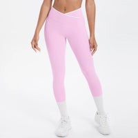 Women Cross High Waisted Sports Suit Breathable Fitness Running Workout Yoga Set Casual Pilates Sportwear Leggings