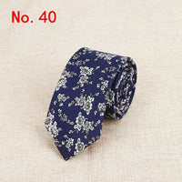 Classic Men's Flower Ties Handmade Cotton Tie For Men 6CM Narrow Floral Neckties Gift Wedding Party Casual Gravatas Paisley Tie