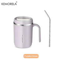 Insulated Stainless Steel Tumbler 17oz - Large Capacity Travel Mug with Lid & Straw,304 Vacuum Cup for Hot/Iced Coffee Leakproof