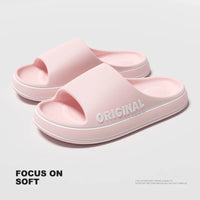 Woman Slippers Summer For Women Man Solid Women Letter Mens Shoe Thick Sole Indoor Bathroom Anti Slippers Slip Indoor House