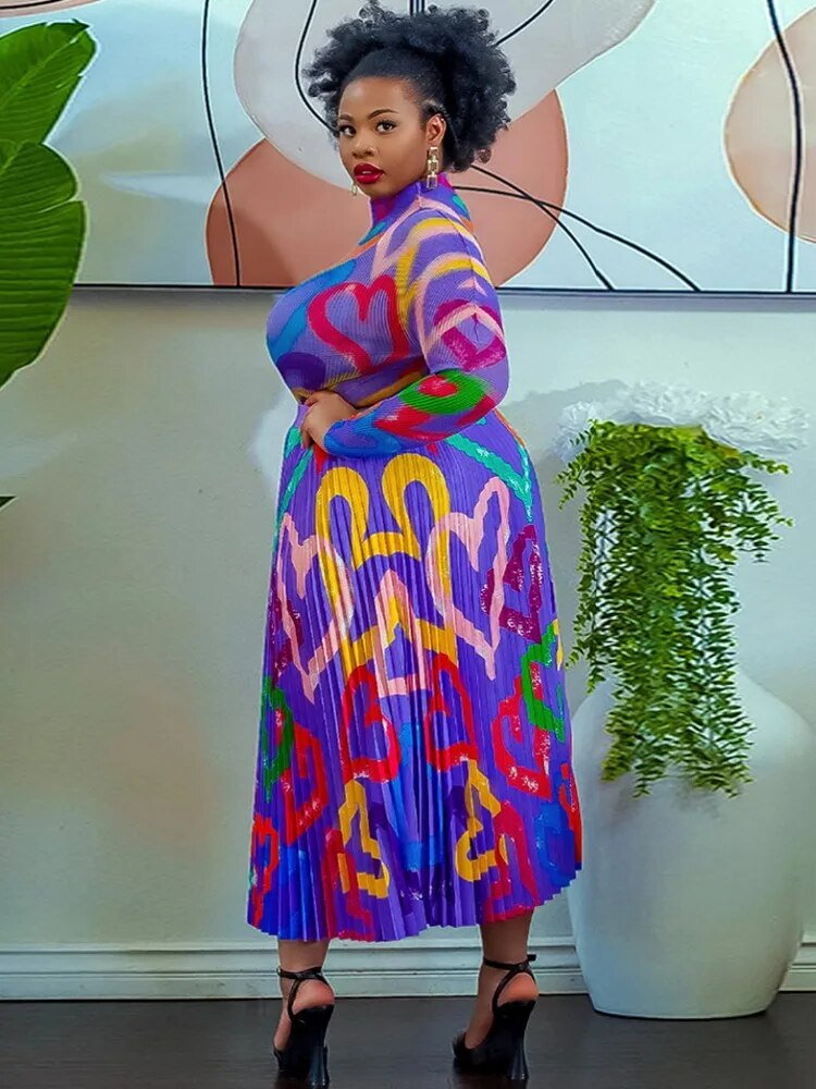 Two Piece Set Tops And Pleated Skirt Suit Women Clothing African Dashiki Wedding Party Traditional Robe Ankara Outfits Kaftan