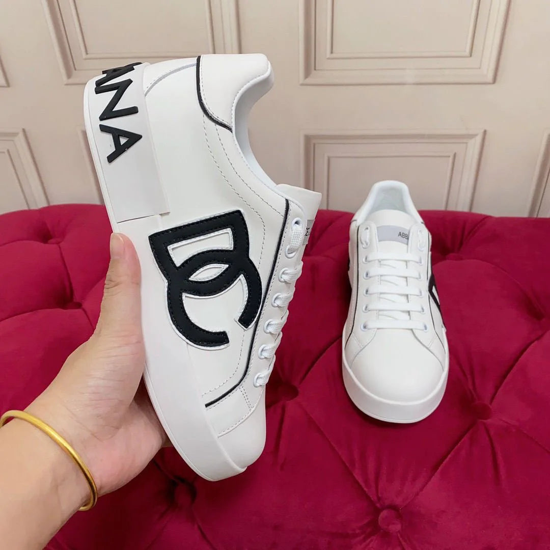 New High-end Italian-style Men's Lace-up Sports Casual Shoes, Fashionable and Versatile Women's Luxury Casual Shoes