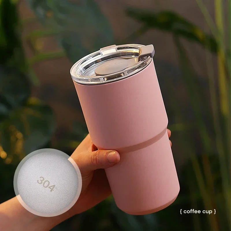 Stainless Steel Coffee Cup Double Layer Vacuum Insulation Cup Office Outdoor Portable Fashion Car Water Mugs for Friends Gifts