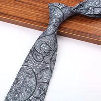 New 8CM Printing Ties For Men Necktie Paisley Floral Designer Scarf Tie For Groom Business Wedding Party
