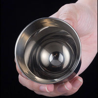 Double Wall Insulated Stainless Steel Espresso Cup Capsule Coffee Mug Metal Drinking Demitasse Cup For Home Indoor or Outdoor