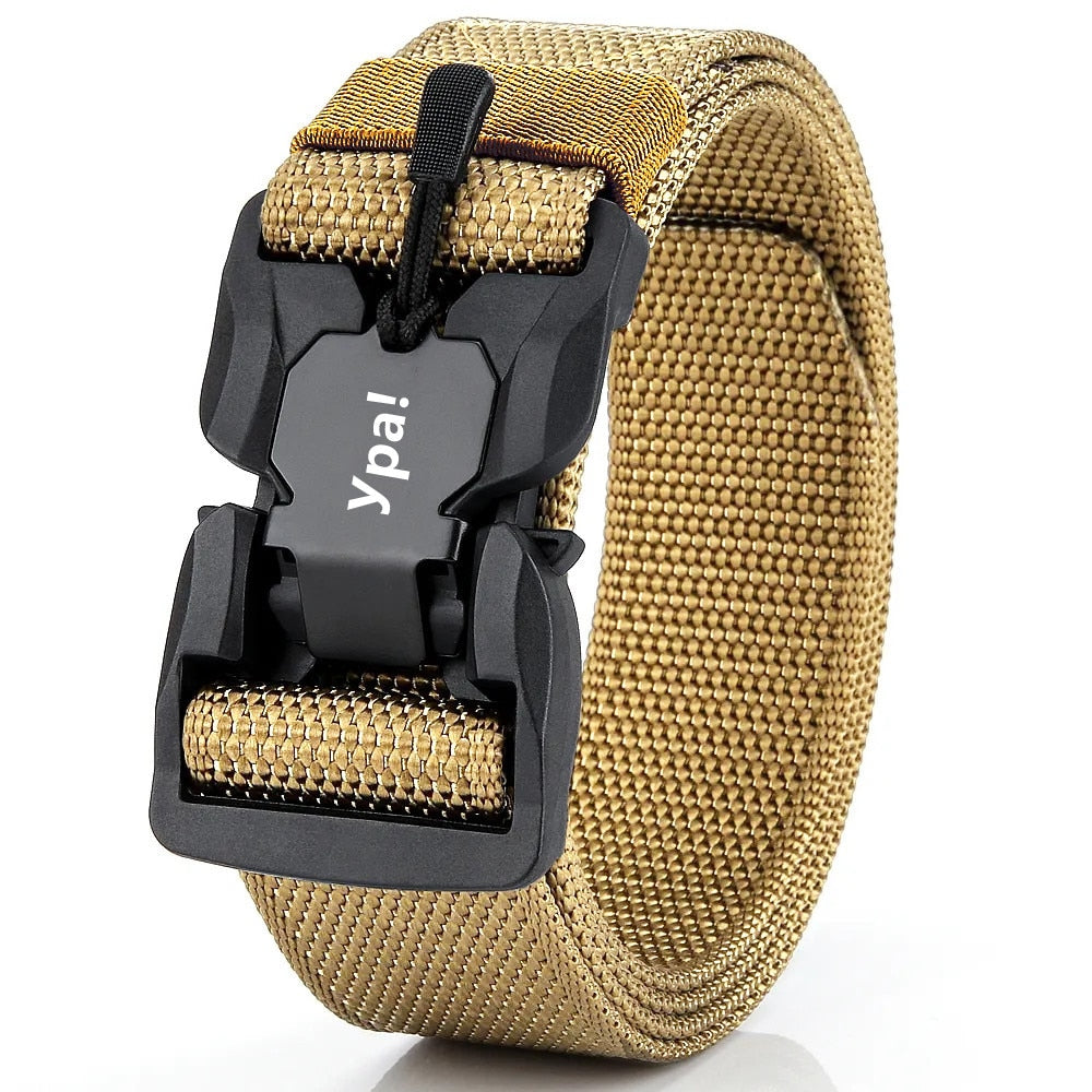 Genuine tactical belt quick release outdoor military belt soft real nylon sports accessories men and women black belt