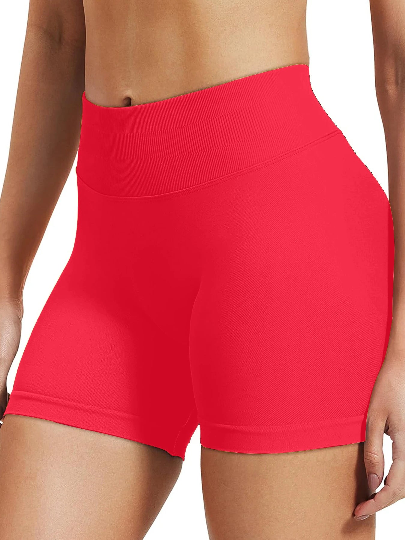 High stretch hip lifting fitness yoga shorts with peach hips and no awkward lines, Pilates medium intensity training shorts