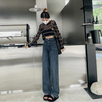 Comfortable Women's Jeans for Woman Cultivate Yourself Look Thinner Baggy Pants New Trend Y2k Clothing Denim Tear  Cowgirls