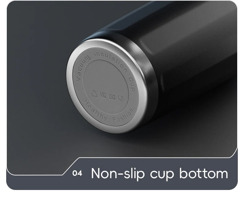 One Button Open Water Bottle with Lifting Rope, Large Capacity Stainless Steel Thermos Bottle,Outdoor Sport Vacuum Flasks