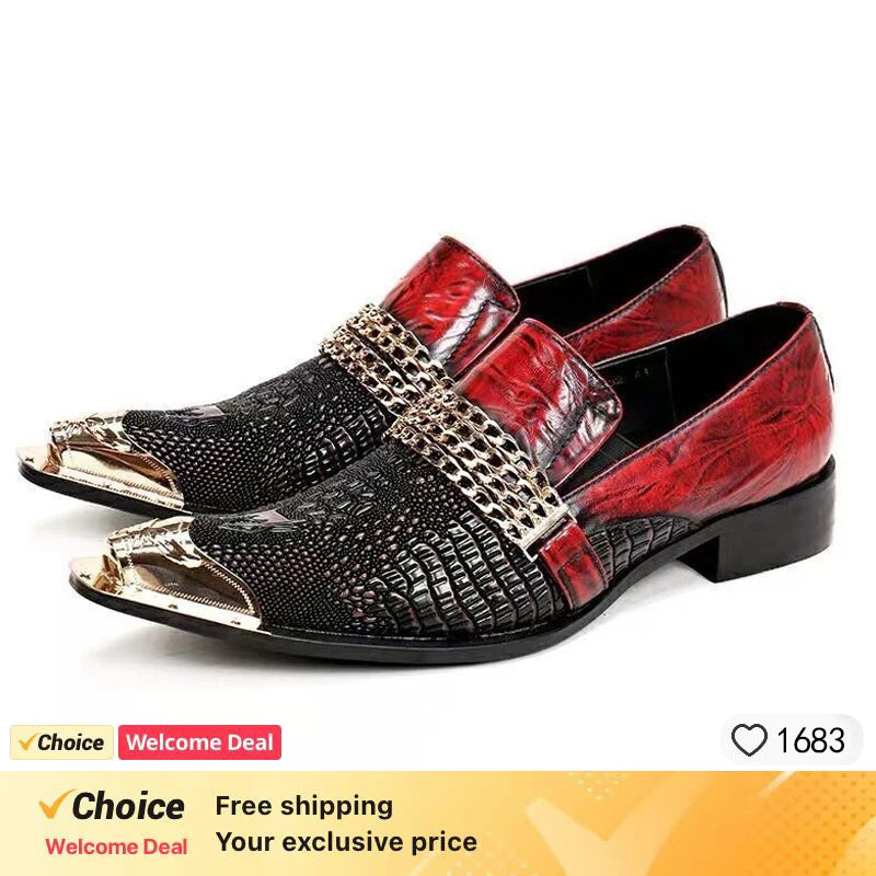 British New 2024 Men Mocassins Italian Shoes Slip On Patent Leather Loafers Wine Red Dress Shoes For Men