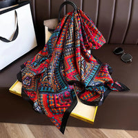 Spring Scarf Women's Luxury Design Polyester Material Smooth Scarf Soft Shawl Beach