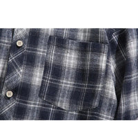 Mens Shirts Men Clothing Retro Plaid Long Sleeve Shirt For Men Big Size Casual Shirt  Top For Spring Autumn Season
